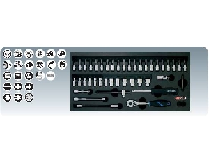 [8181301]  KS-Tools (Германия) Набор головок 1/4" с аксессуарами