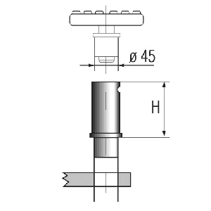 [S370A18]  Ravaglioli (Италия) Проставки h=200 мм., 4 шт.